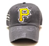 Pittsburgh charcoal/ Art of Fame Distressed Dad Hat