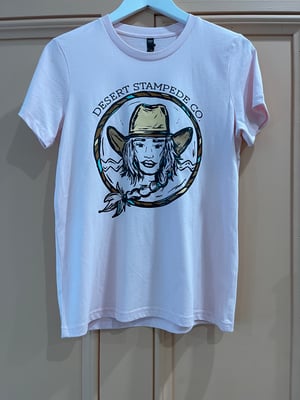 Image of Desert Stampede Co Cowgirl Tee_ L_pink