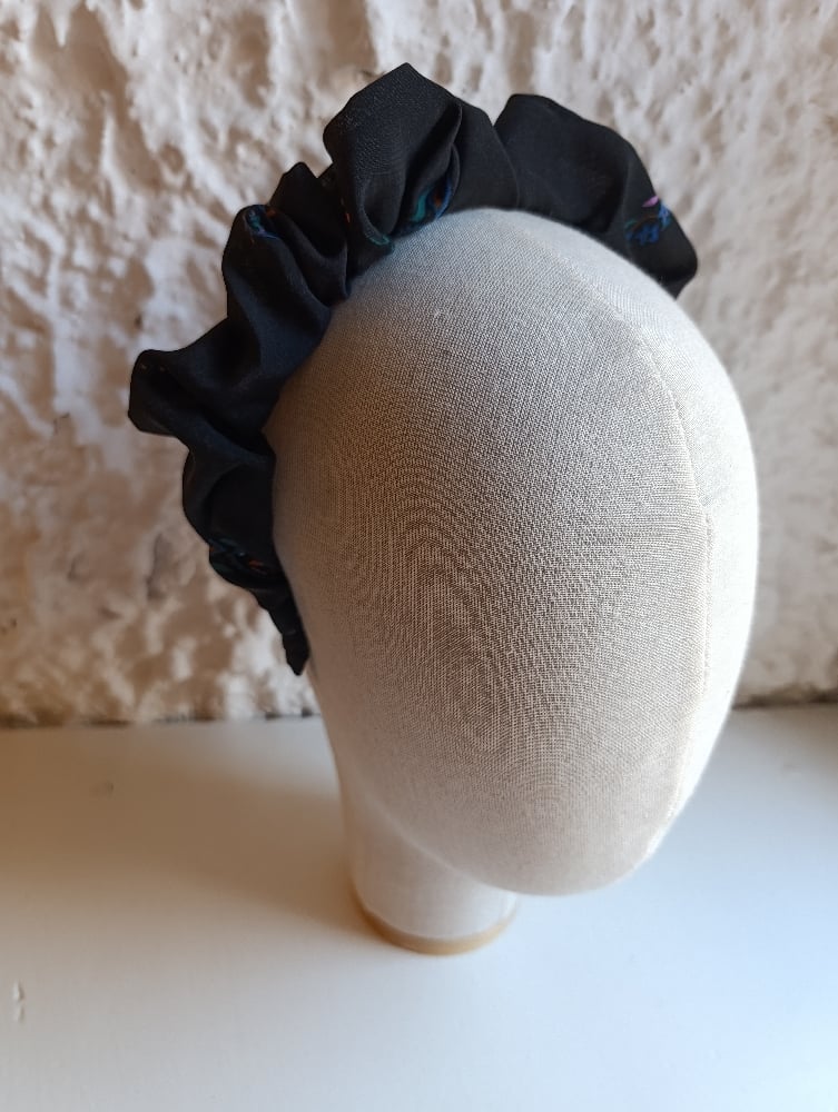 Image of Cerchietto Corolla fantasia nera