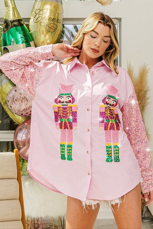 Image of Button Down Nutcracker Shirt 