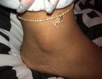 Image 1 of Diamond Initial Anklet 