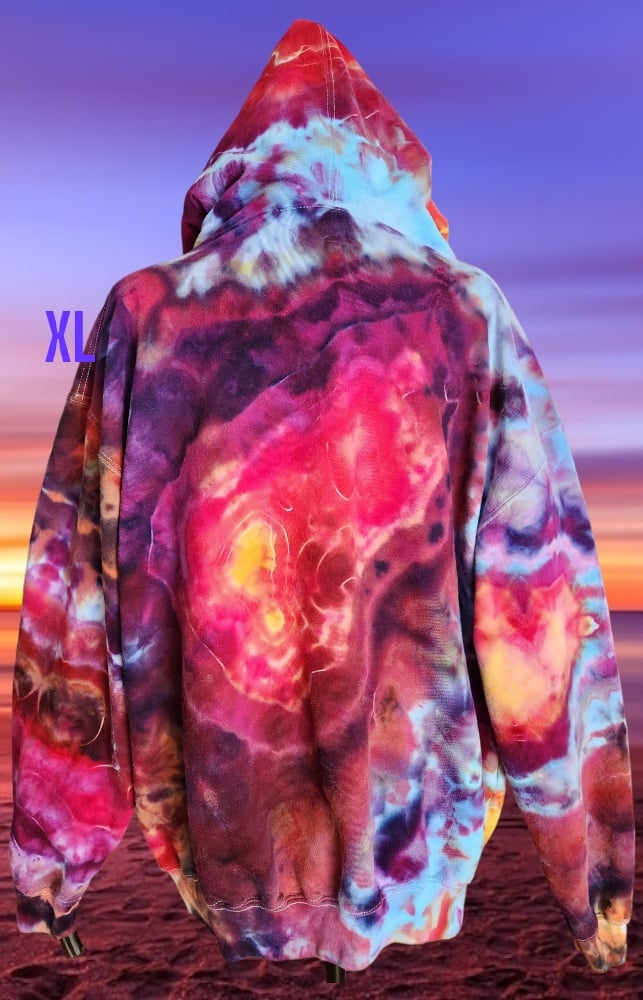 Image of Sunset Glow Pullover Fleece lined Hoodie XL
