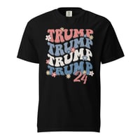 Image 2 of Retro Trump 24 Flowers Unisex garment-dyed heavyweight t-shirt