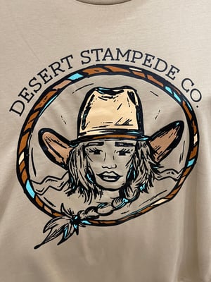 Image of Desert Stampede Co Cowgirl Tee_xl_ latte