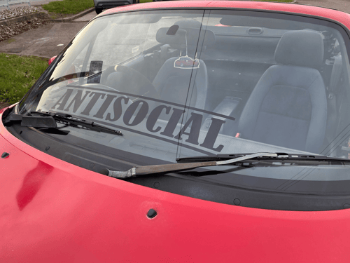 Image of 26" Antisocial Window Banner