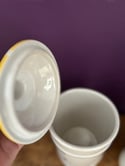 Deux pots d’apothicaire vintages: L’élixir de longue vie et Sel de sagesse.  