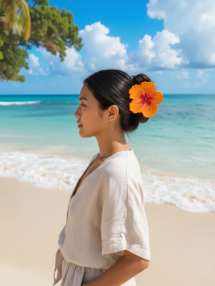 Image of Island Hibiscus Hunny Girl 2.0 Claw Clip