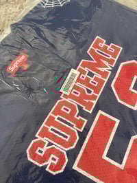 Image 3 of Supreme Spiderweb Football Jersey Navy