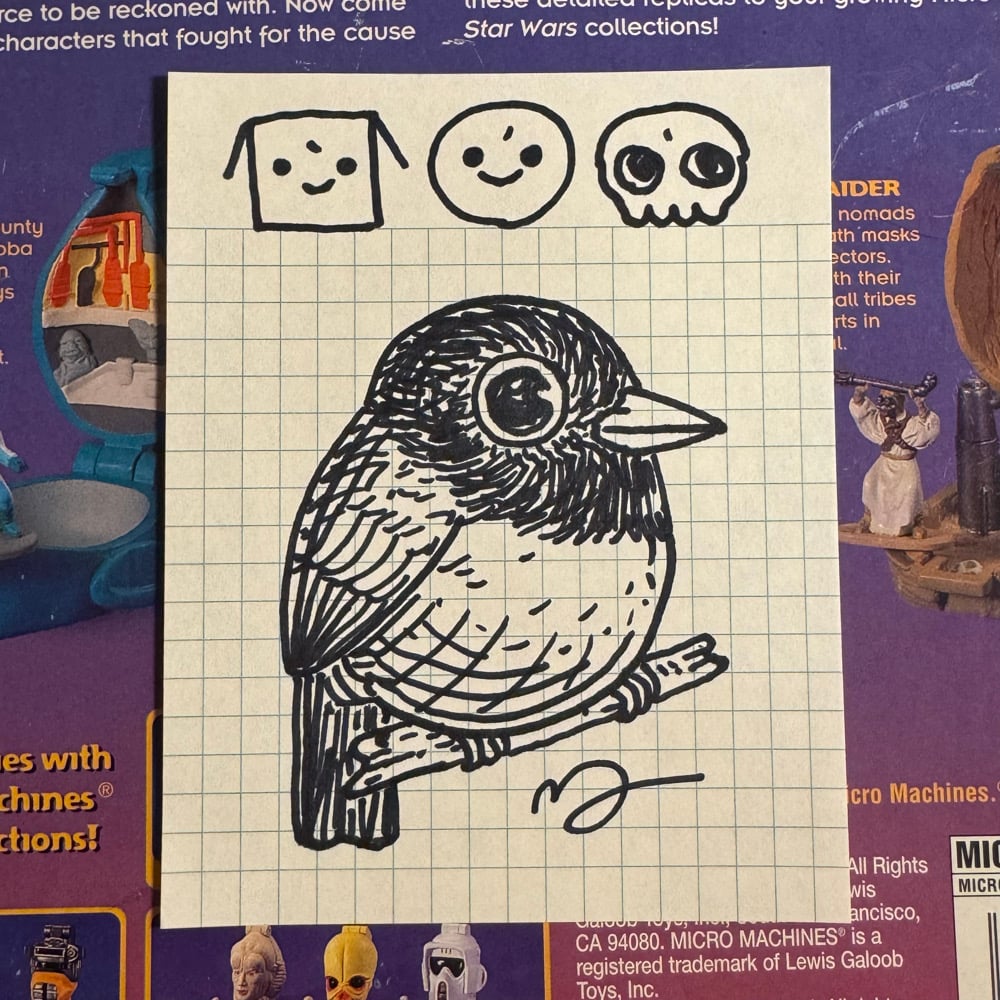 Image of Fat Bird Sharpie Sketch #264