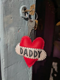 Image 2 of Father's Day Personalised Heart Keyring