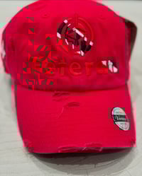 Image 2 of Trinidad 🇹🇹 vintage Feteran dad hat w/side heart red font 