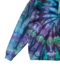 Image 3 of S Ladies Half-Zip Pullover in Mermaid Spiral Ice Dye