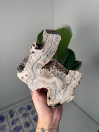 Image 1 of MISSOURI AGATE WITH SUGAR DRUZY CALCITE POINTS
