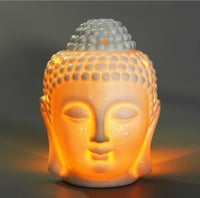 Image 2 of Buddha Head Essential Oil Incense Burner Diffuser Ceramic Candle Holder
