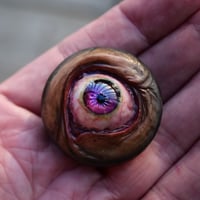 Image 1 of Custom Swappable Phone Grip for smartphones, reflective pupil glow in the dark OOAK (one of a kind)
