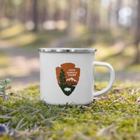 Image 2 of "Human Decency Check & Celebrating the National Park Service" Enamel Mug