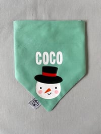 Image 2 of Snowmen - Personalised Snowman Reversible Bandana