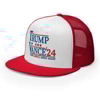 Image 10 of Trump Vance 24 Make America Great Again Trucker Cap