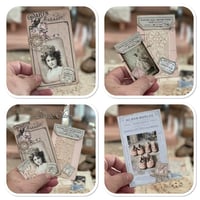 Image 12 of Junk Journal fabric folder book full of lace samples and supplies