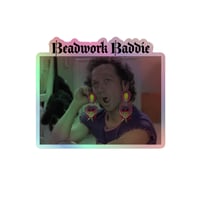 Image 3 of Beadwork Baddie Holographic sticker