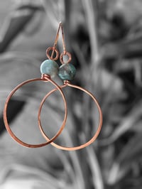 Image 1 of Kyanite Circle Earrings