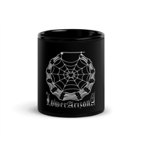 Image 2 of Lower Arizona Jewelry Black Web Black Glossy Mug