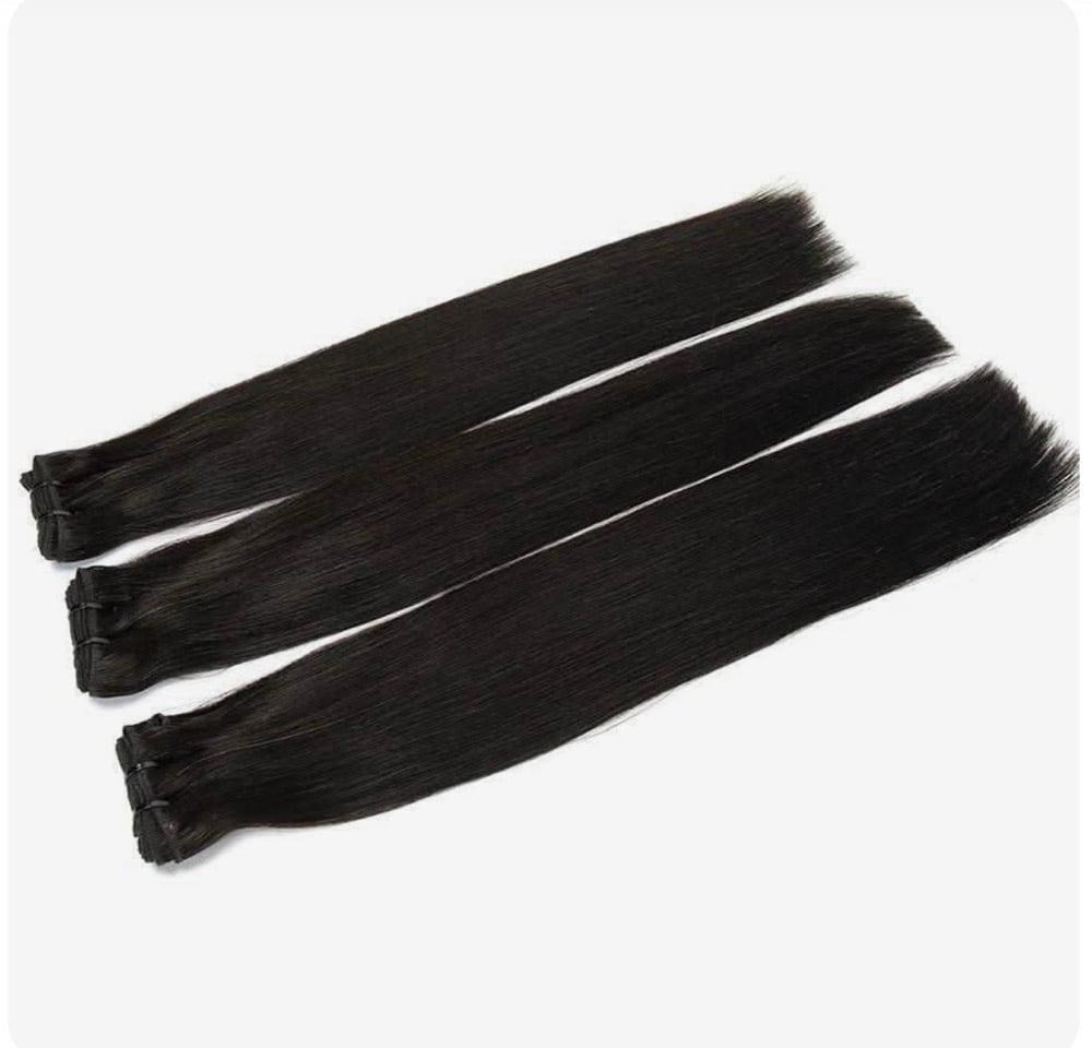 Image of Double Drawn Straight Hair Bulk Hair Kit