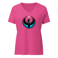 Image 9 of Women’s relaxed v-neck t-shirt - Rebel Loon Water