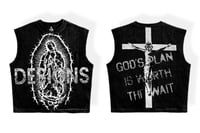 Image 2 of #Barbwire Virgin Mary Cut off Sleeves Thermo 