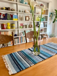 Image 3 of Hand Woven Table Runner - Blue