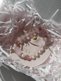 Image 3 of rose quartz with pearl bracelet 粉晶珍珠手链