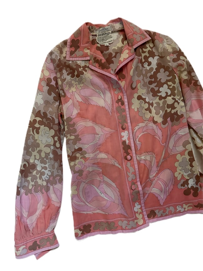 late 1960s Emilio PUCCI cotton blouse