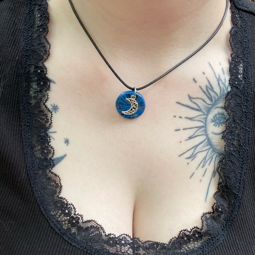 Image of midnight moon necklace