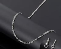 Image 2 of Diamond Shape Clear Quartz Pendant Sterling Silver Necklace 