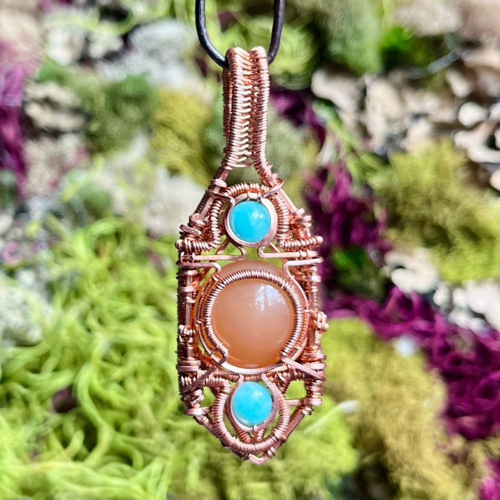 Image of Carnelian & Amazonite Pendant