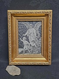 Image 2 of 1800's Biblical Page “The Guardian Angel”  & Preserved Web