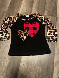 Image 1 of Leopard plaid set