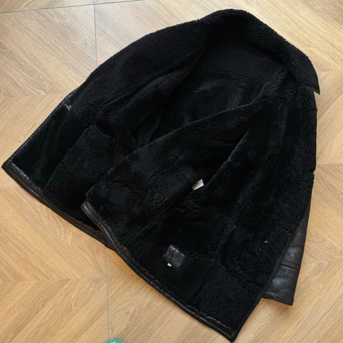 Image of 1980s Valentino Leather Shearling Jacket, Size XL