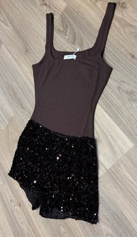 Image 2 of Chocolate square neck bodysuit 