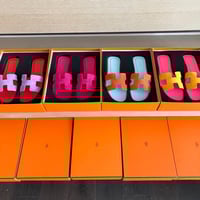Image 1 of Hermes Colorblock Slides