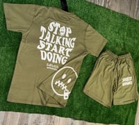 Image 3 of Stop talking, Start Doing set (olive green & white)