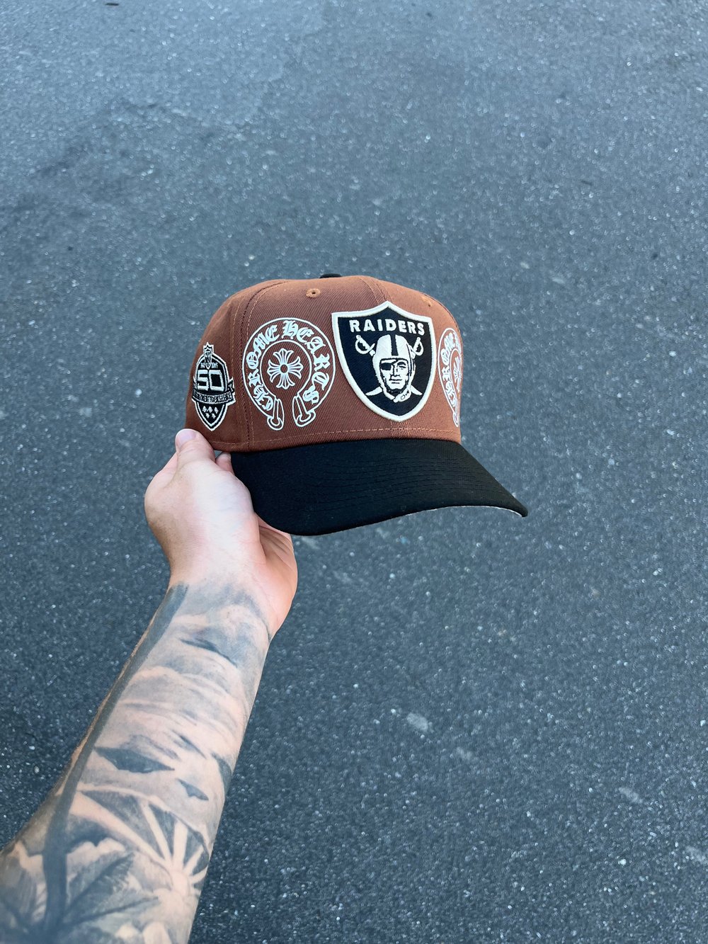 Image of TRI TONE AUTUMN OAKLAND RAIDERS CUSTOM FITTED CAP