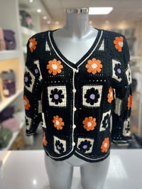 Image 2 of Patchwork Floral Crochet Cardi