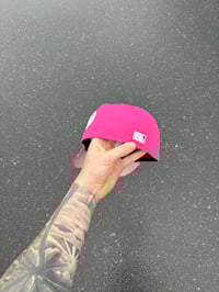 Image 5 of PINK BRIM PINK BLOOM NEW YORK YANKEES CUSTOM FITTED CAP
