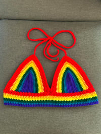 Image 2 of crocheted pride bralettes