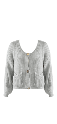 Image 1 of Round Neck Over Sized Button Cardigan