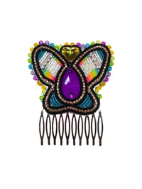 Image 2 of Neon Butterfly Hair Comb 