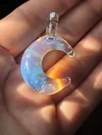 Moon Pendant w 3 Opal Moons