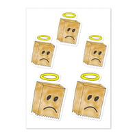 Image 1 of Paper Bag Head Sticker Sheet