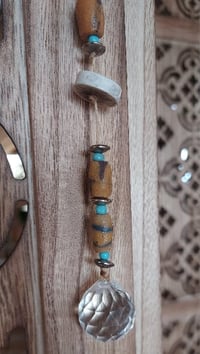 Image 1 of 13 inch Yellow Glass Bead Suncatcher